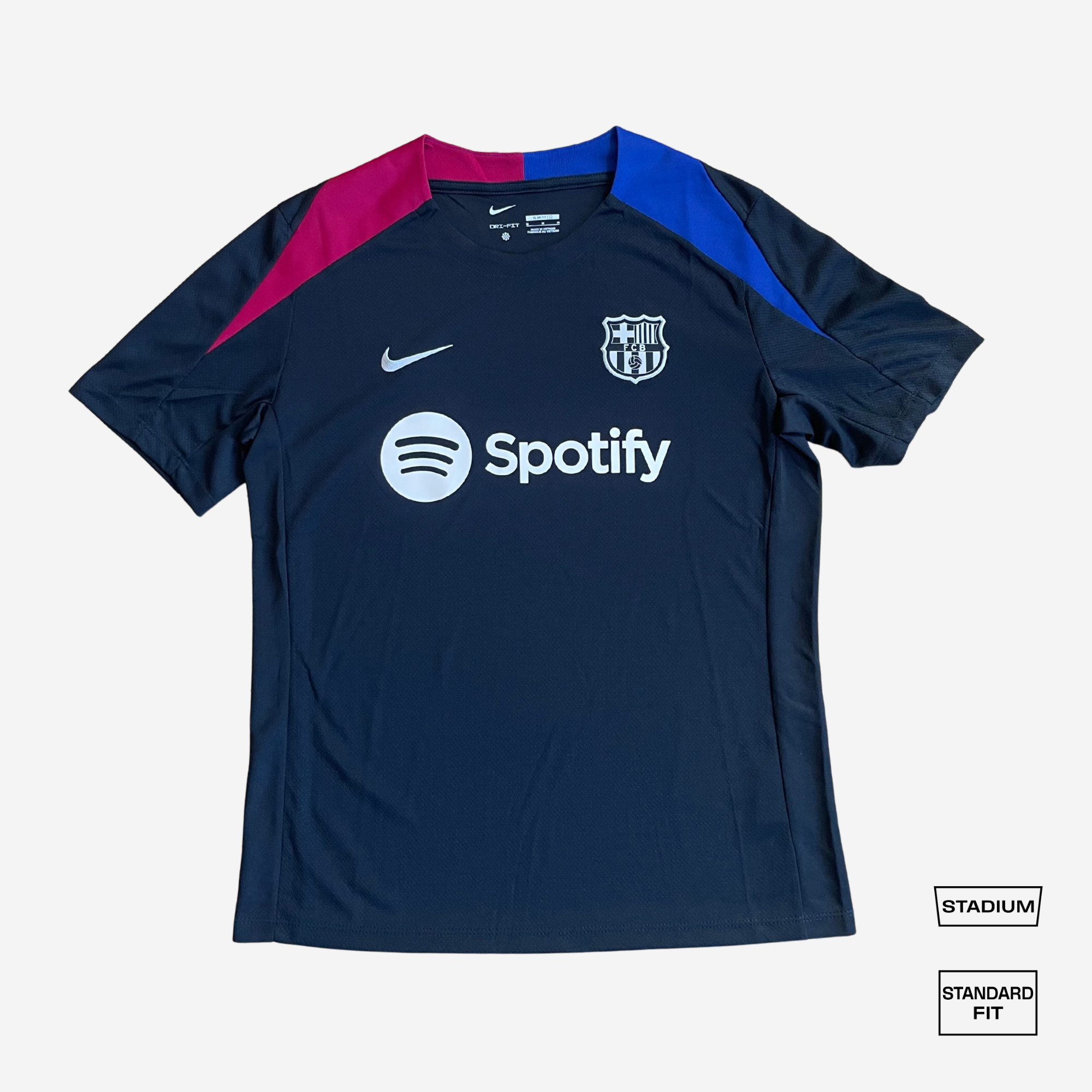 FC Barcelona Strike Straight Fit Nike Dri-FIT Soccer Short-Sleeve Knit Top