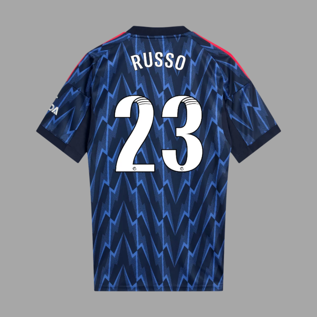 Arsenal 2025/26 Straight Fit Away Stadium Jersey RUSSO 23