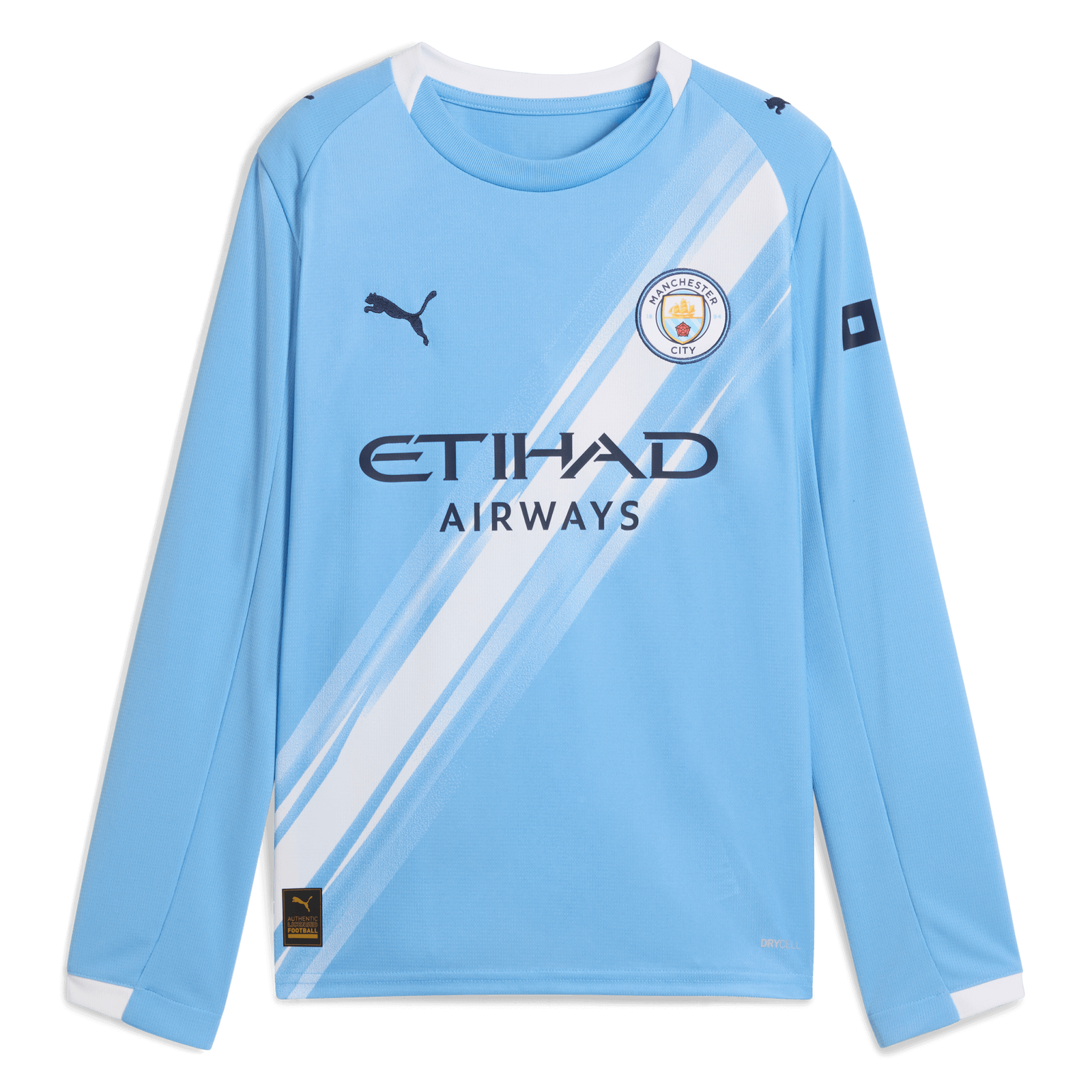 KIDS Manchester City Home 2025/26 Stadium Longsleeve Shirt