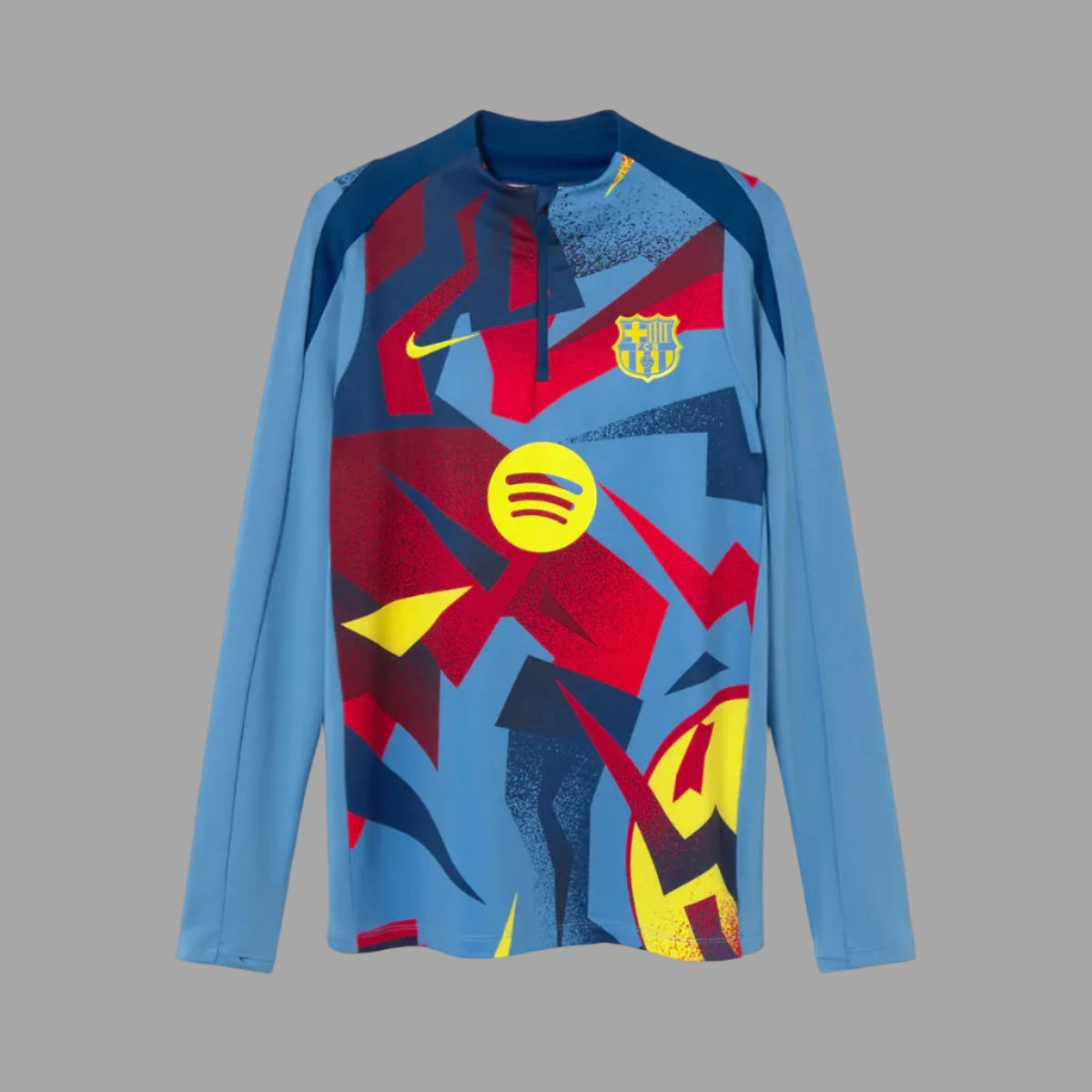 FC Barcelona Strike Fourth Curved Fit Pre-Match Drill Top
