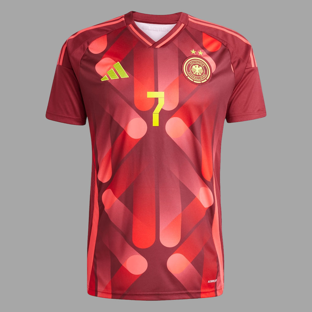 Germany Away Straight Fit Large GWINN 7 With Euros Patch Set